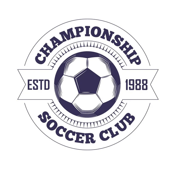Futebol Clube Futebol Liga Campeonato Modelo Logotipo Taça Vetor Isolado — Vetor de Stock