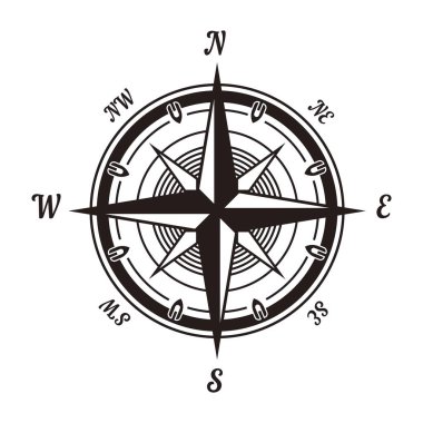 Rüzgar tek renkli amblem dünya yanlarıyla, gül