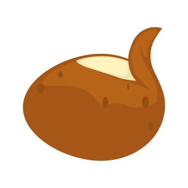 Kabuğu soyulmuş deri ile bütün patates yumru 