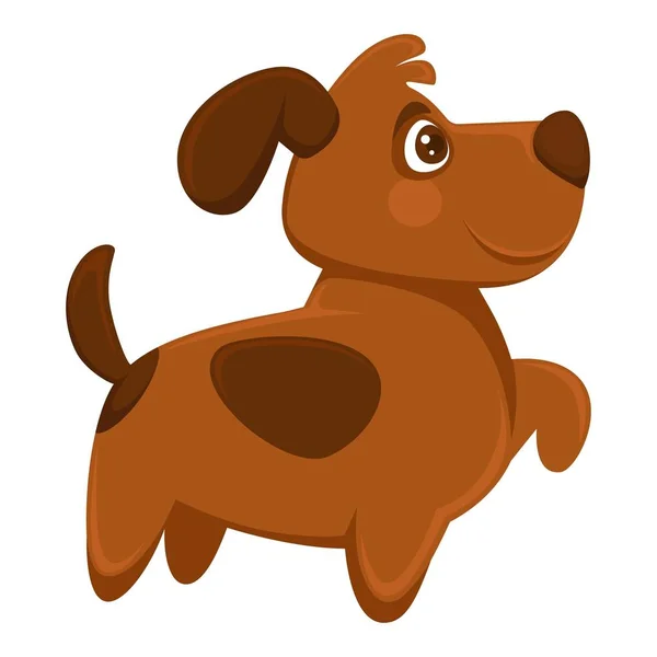 Flat Icon Cartoon Dog Pet — Stock Vector