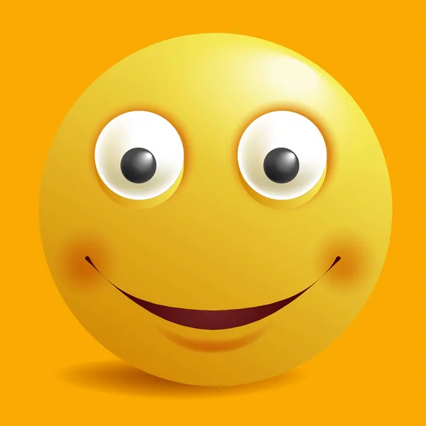 Constructeur Sourire Bande Dessinée Jaune Ronde Émoticône Sourire Emoji — Image vectorielle