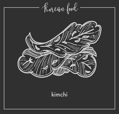 Geleneksel Kore gıdalardan lezzetli vejetaryen kimchi bırakır.