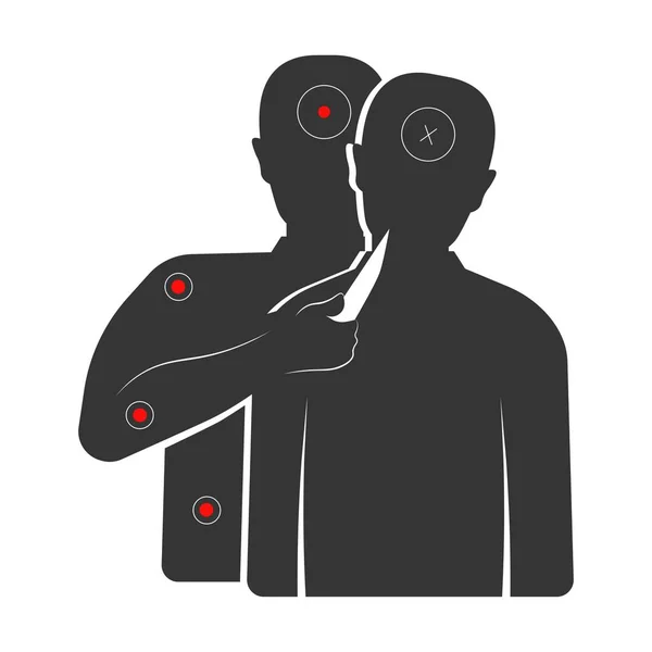 Sikta Shooting Gallery Och Militära Utbildningar Med Människor Och Röda — Stock vektor