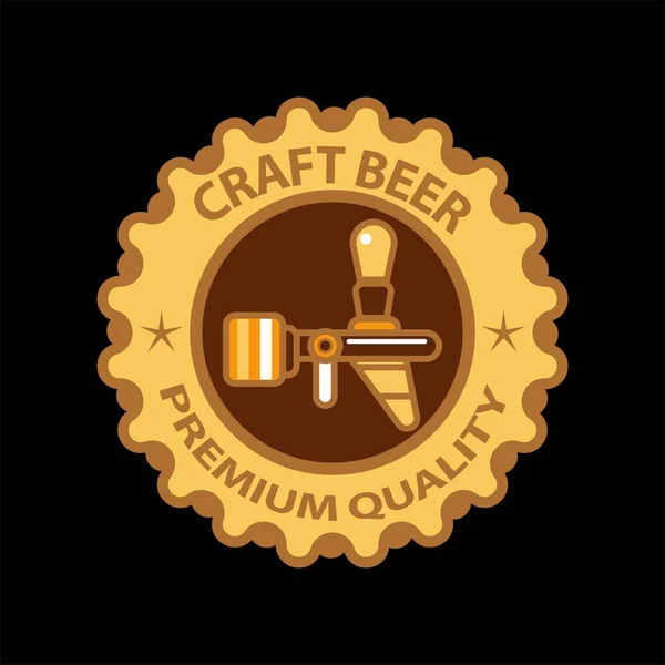 Řemeslné pivo premium štítek — Stockový vektor
