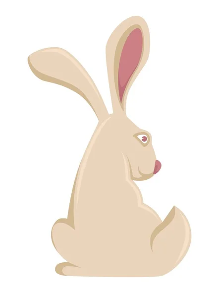 Lapin Animal Compagnie Icône Dessin Animé Lapin Pour Zoo Animalier — Image vectorielle