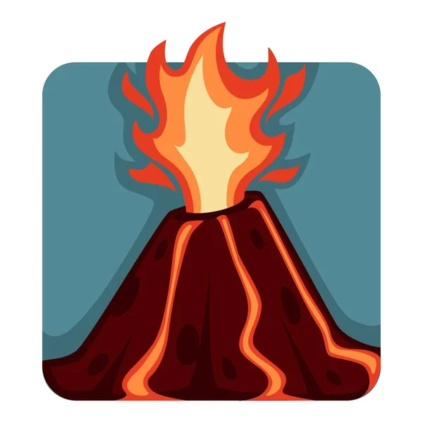 Деструктивне Непередбачуване Виверження Вулкана Гарячими Потоками Лави Викидання Вогню Природні — стоковий вектор