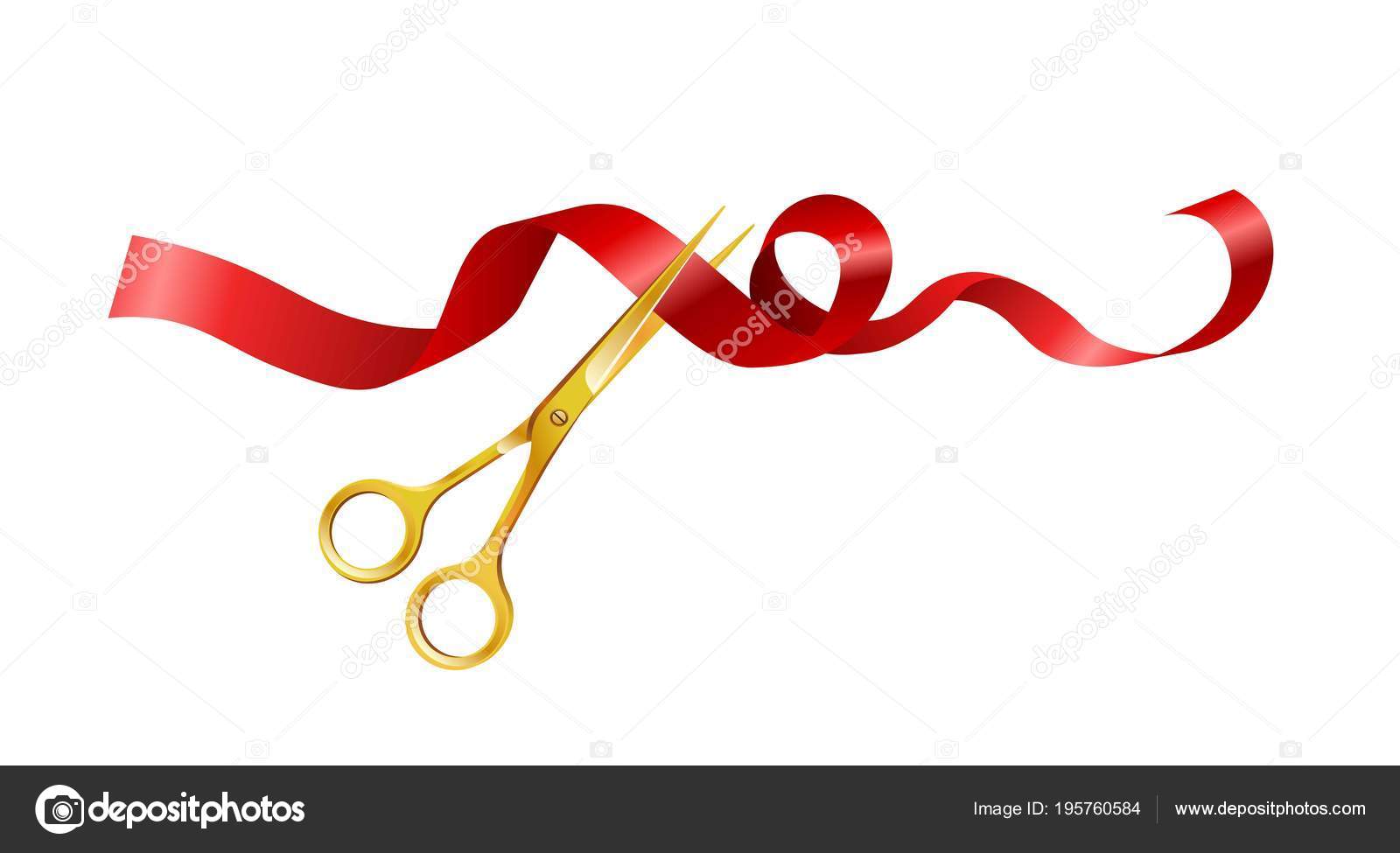 Gold Ribbon Cutting Ceremony Scissors