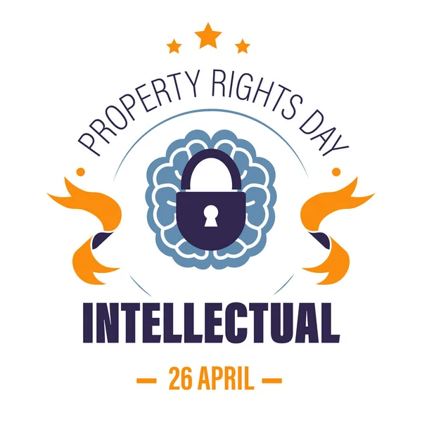 Ημέρα Δικαιωμάτων Πνευματικής Ιδιοκτησίας Προστασία Εφευρέσεων Και Δημιουργικότητα Απομονωμένο Διάνυσμα — Διανυσματικό Αρχείο