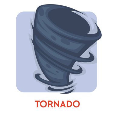 Doğal afet Tornado izole ikon hava vektörü rüzgar fırtınası tehlikesi ve yaşam tehdit kasırgası veya hortum çevresel sorun tahrip edici hava bilinci amblemi veya logo