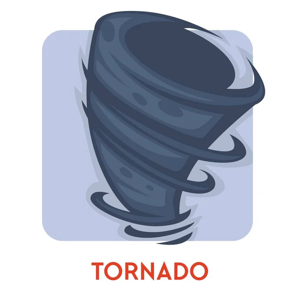 Desastre Natural Tornado Aislado Icono Columna Giratoria Del Vector Aire — Archivo Imágenes Vectoriales