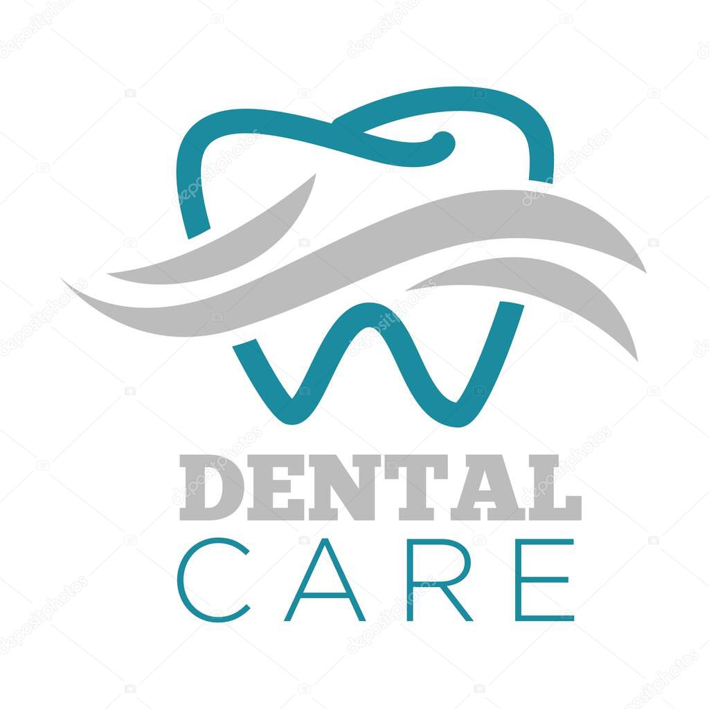 Tooth dental care dentist clinic isolated icon vector teethcare and dentistry medicine healthcare and treatment mouth cavity hygiene and health implant and whitening enamel orthodontist services