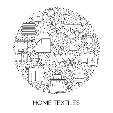 Ev tekstil dükkanı ana hatları ve pamuk kumaşı izole etti