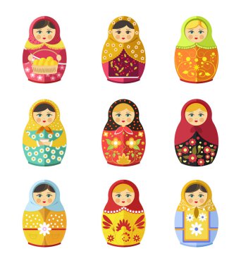 Matrioshka oyuncağı, Rus sembolü veya izole edilmiş hatıra ikonları