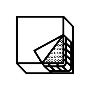 Spine support, orthopedic mattress isolated line icon