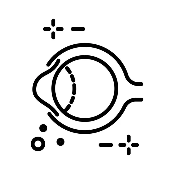 Anatomia dos olhos e estrutura ocular humana ícone de linha isolada —  Vetores de Stock