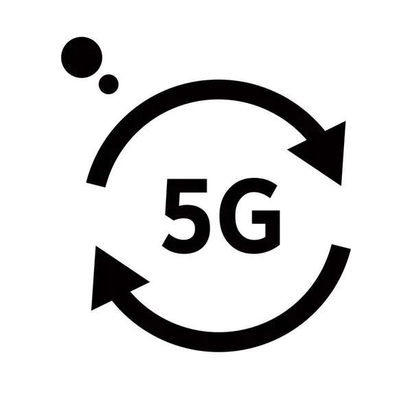 인터넷 연결 , 5G 무선 네트워크외진 라인 아이콘 — 스톡 벡터
