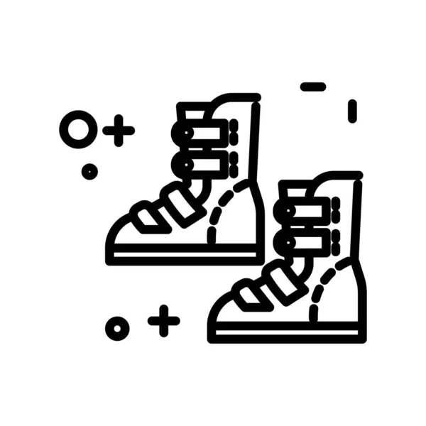 Verletzung Rehabilitation, Fuß-und Sprunggelenksstütze isolierte Linie Symbol — Stockvektor