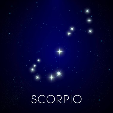 Akrep burcu burcu, gece gökyüzünde astrolojik bir işaret