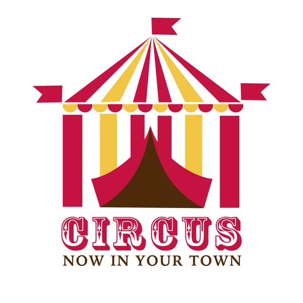 Carnaval Cirque Icône Isolée Foire Juste Étiquette Amusante Vecteur Icône — Image vectorielle