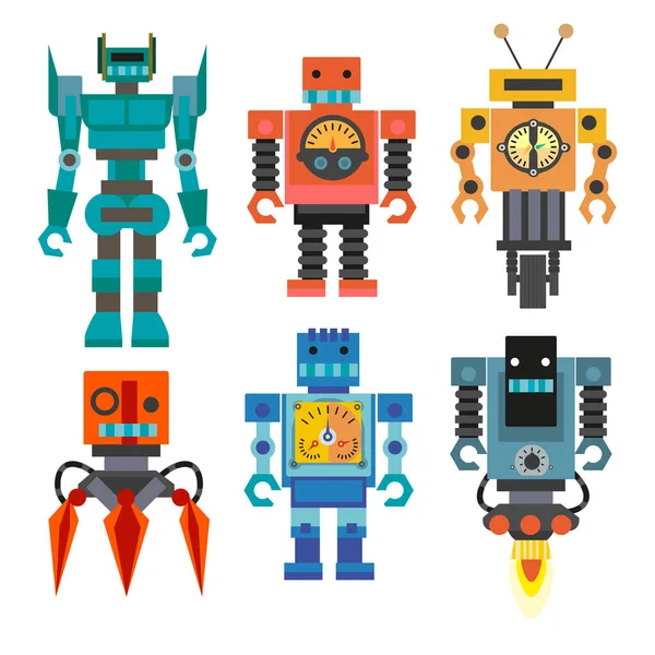 Des Jouets Robotisés Transformateurs Robots Écrou Boulon Pour Enfants Vue — Image vectorielle