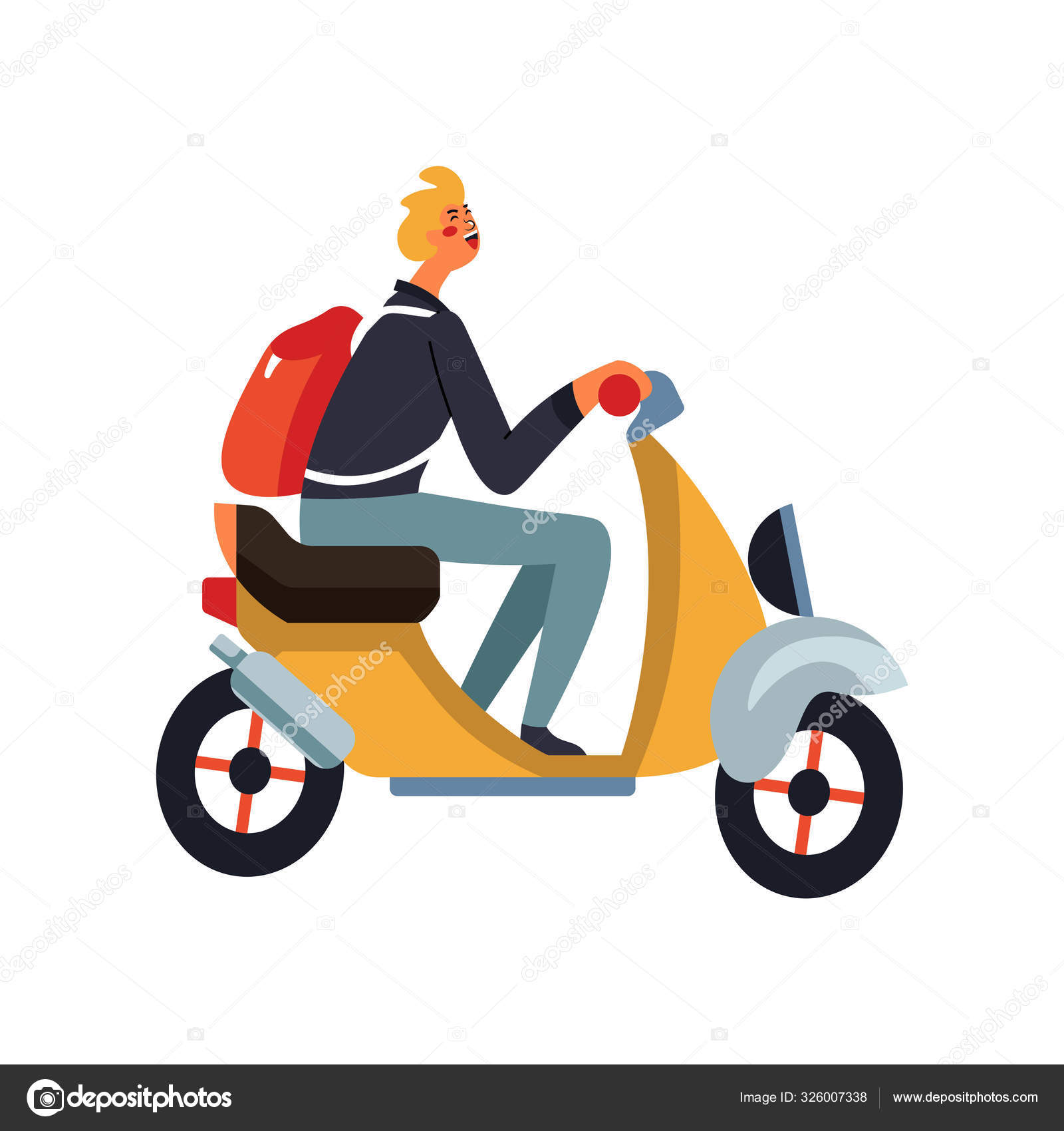 Vetores de Motoqueiro Anda De Moto Moto O Conceito De Transporte Ilustração  Em Vetor Dos Desenhos Animados e mais imagens de Macho - iStock