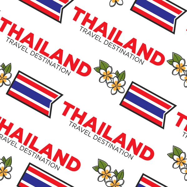 Thailand Reiseziel nahtlose Muster mit thailändischen nationalen — Stockvektor