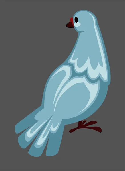 Paloma o pájaro paloma, animal volador salvaje o doméstico — Vector de stock