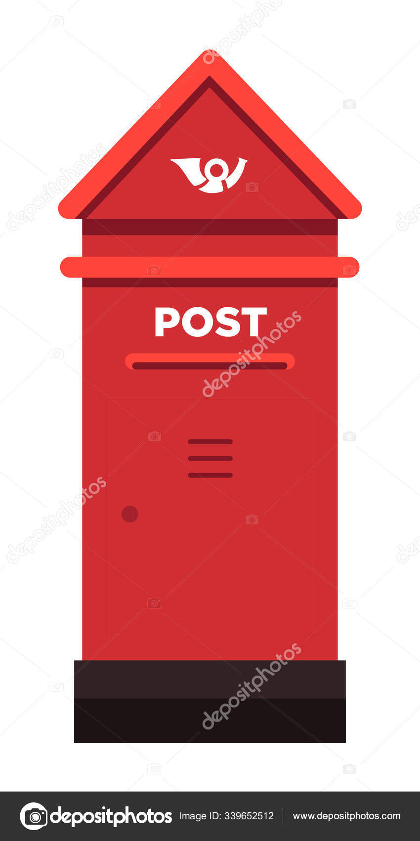 Set Isolated Retro Mailbox Vintage Post Stock Vector (Royalty Free