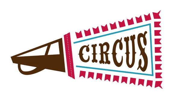 Circus Sign Carnival Fairground Invitation Isolated Icon Vector Fun Fair — Stock vektor