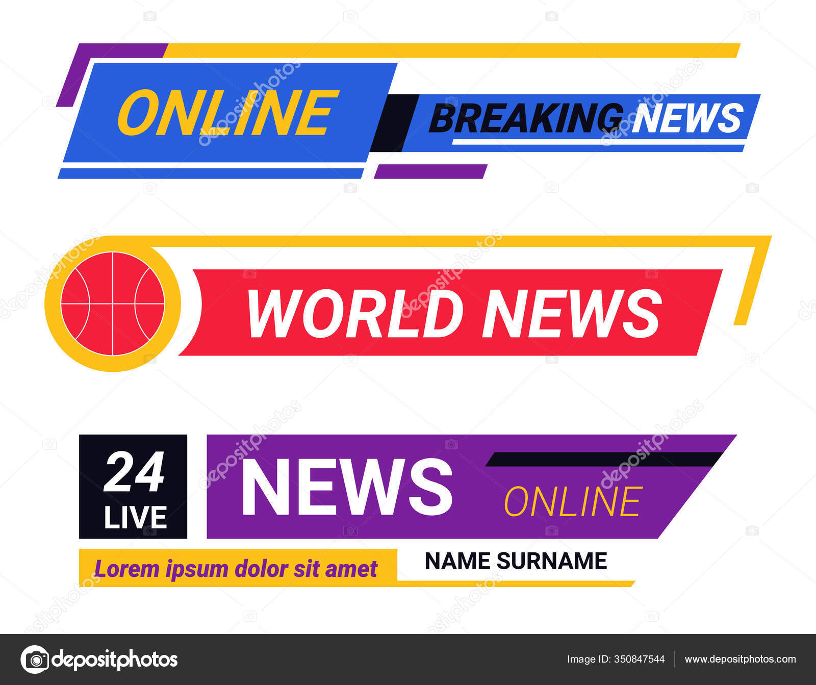 Template News 24 On Line Breaking News Template Title Channel Live