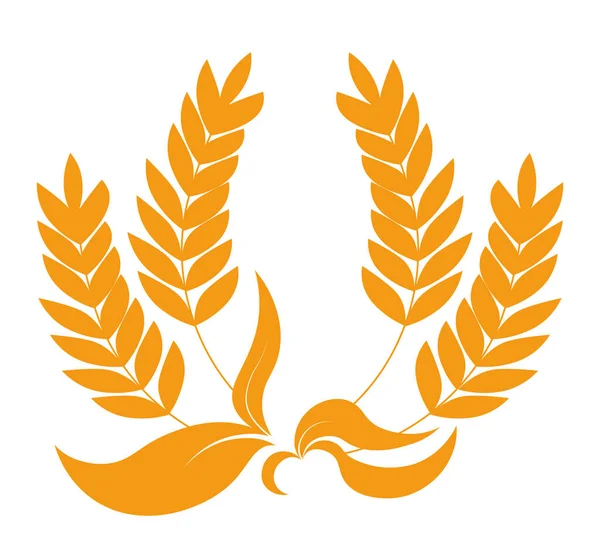 Getreideähren Als Wappensymbol Weizen Und Gerste Roggen Und Hirse Isolierte — Stockvektor