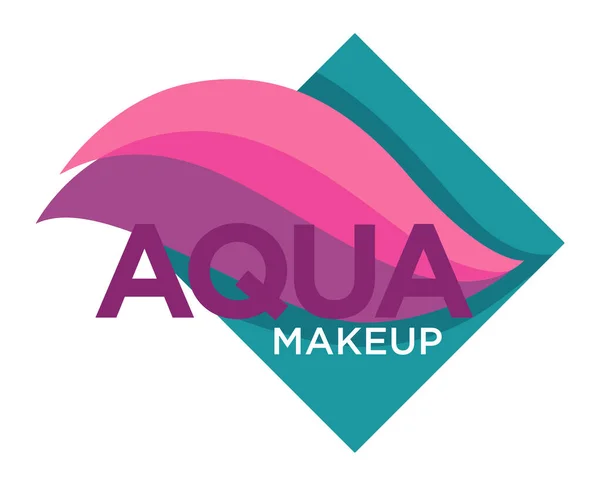 Aqua Maquillaje Icono Aislado Cosméticos Naturales Muestras Color Vector Artículos — Vector de stock