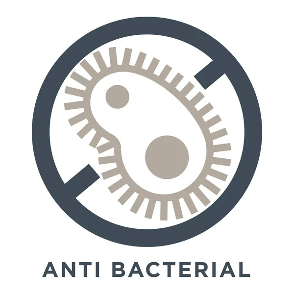 抗菌标志 抗过敏材料用于骨科床垫分离线形图标载体 抗菌纤维 床上用品或床罩 交叉微生物和卧室 家具和其他财产 — 图库矢量图片