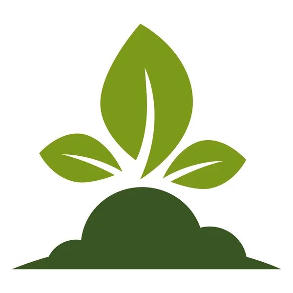 Folhas Verdes Identidade Corporativa Isolada Folhagem Vetor Vegetação Ícone Negócios —  Vetores de Stock