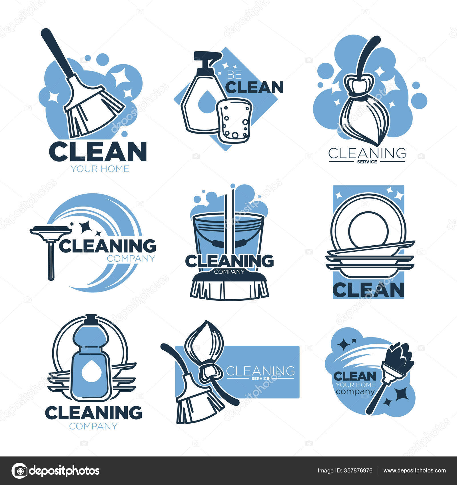 Reinigungsservice isolierte Symbole, saubere Werkzeuge für den Haushalt  Stock-Vektorbild von ©Sonulkaster 357876976, image size:1600x1700