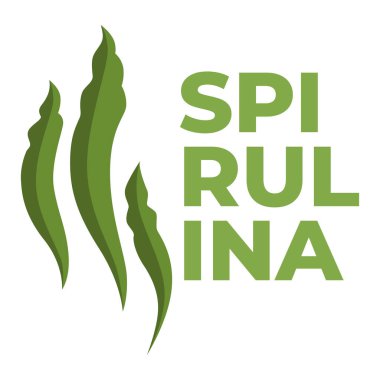 Beslenme ya da süper yiyecek, yosun sarmaşığı izole edilmiş ikon