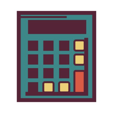 Muhasebe ve finans, hesap makinesi izole edilmiş simge, para say