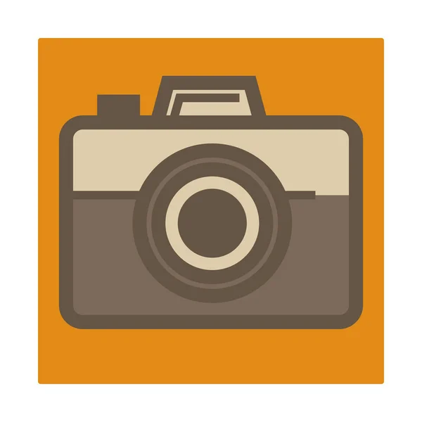 Rétro appareil photo icône isolée, matériel de photographe — Image vectorielle