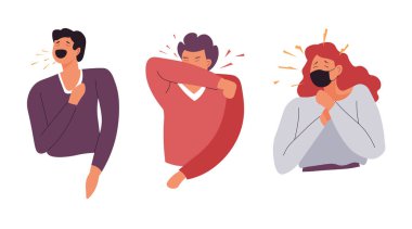 Coronavirus enfeksiyonu yayılıyor, insanlar dirsek içinde maske takıyor.