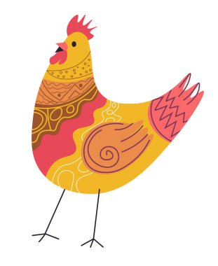 Tüylü Paskalya tavuğu, tatil için piliç.