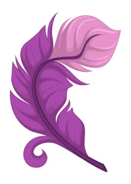 Nadir ya da tropikal kuş tüyleri, aksesuar dekorasyonunda kullanılan yalıtılmış tüyler. Kuş tüyü yüzer ya da düşer. Egzotik kanatların zarif detayları, düz stil vektörü