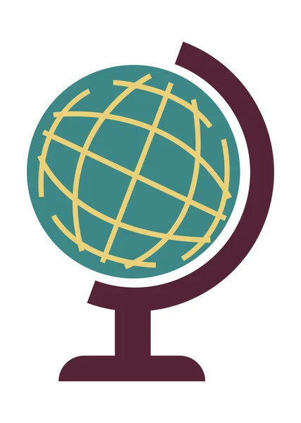 Globe Voor Aardrijkskunde Lessen School Geïsoleerd Model Van Aarde Globe — Stockvector