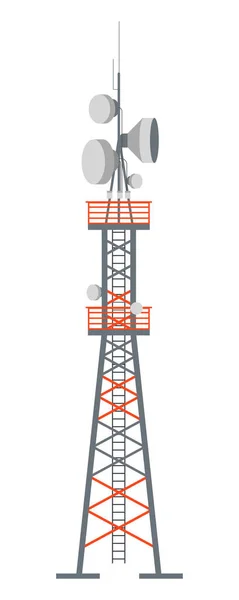 Электростанция Система Приема Сигналов Телекоммуникации Оборудование Шнурами Сбора Вещания Информации — стоковый вектор
