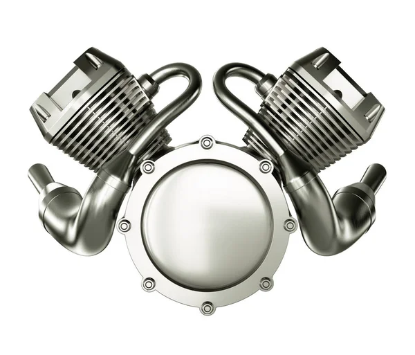 Анотація двигун двигун ізольовані на білому — стокове фото