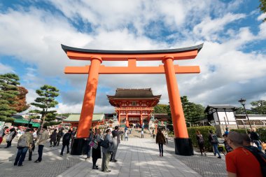 Kyoto, Japonya 'da fushimi inari türbesi. 