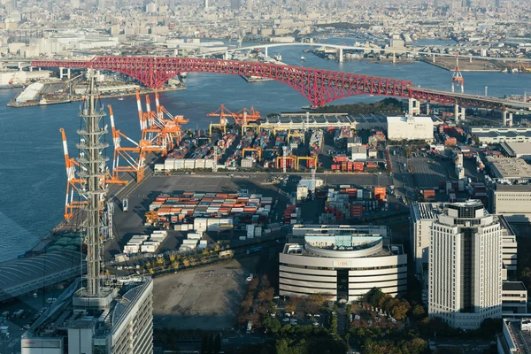 Pohled na záliv Osaka, Japonsko. — Stock fotografie