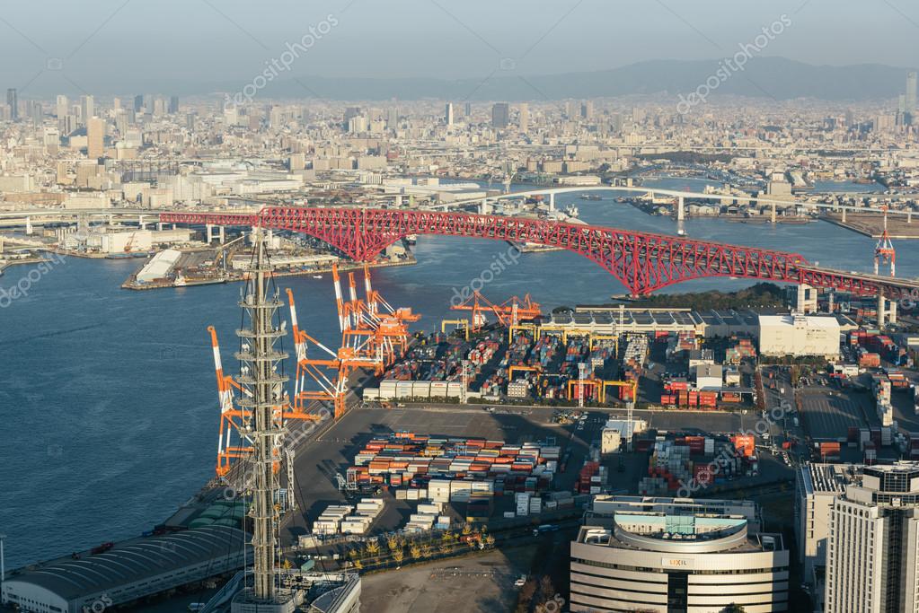 View of the Osaka Bay, Japan. – Stock Editorial Photo © fazon1 #127536438