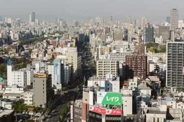 Osaka Skyline yükseltilmiş görünümü. 