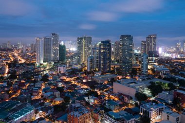 Makati manzarası, Metro Manila, Filipinler.