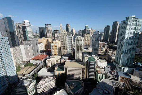 Makati manzarası, Metro Manila, Filipinler. — Stok fotoğraf